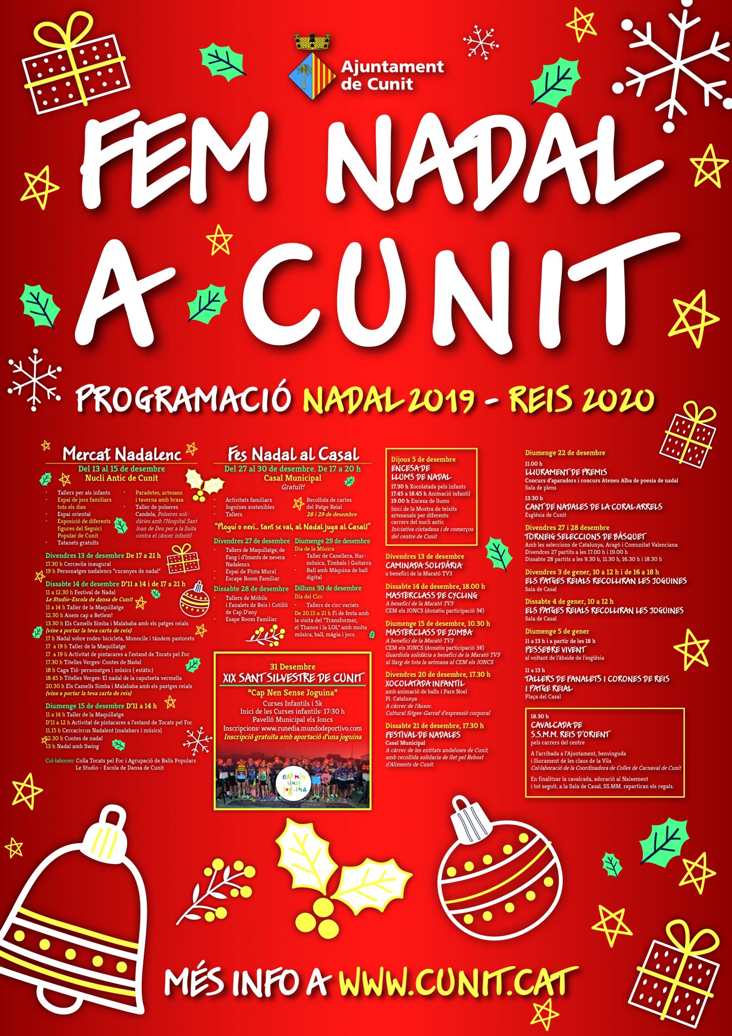 Cunit celebra el Nadal amb un mes d’activitats per a totes les edats