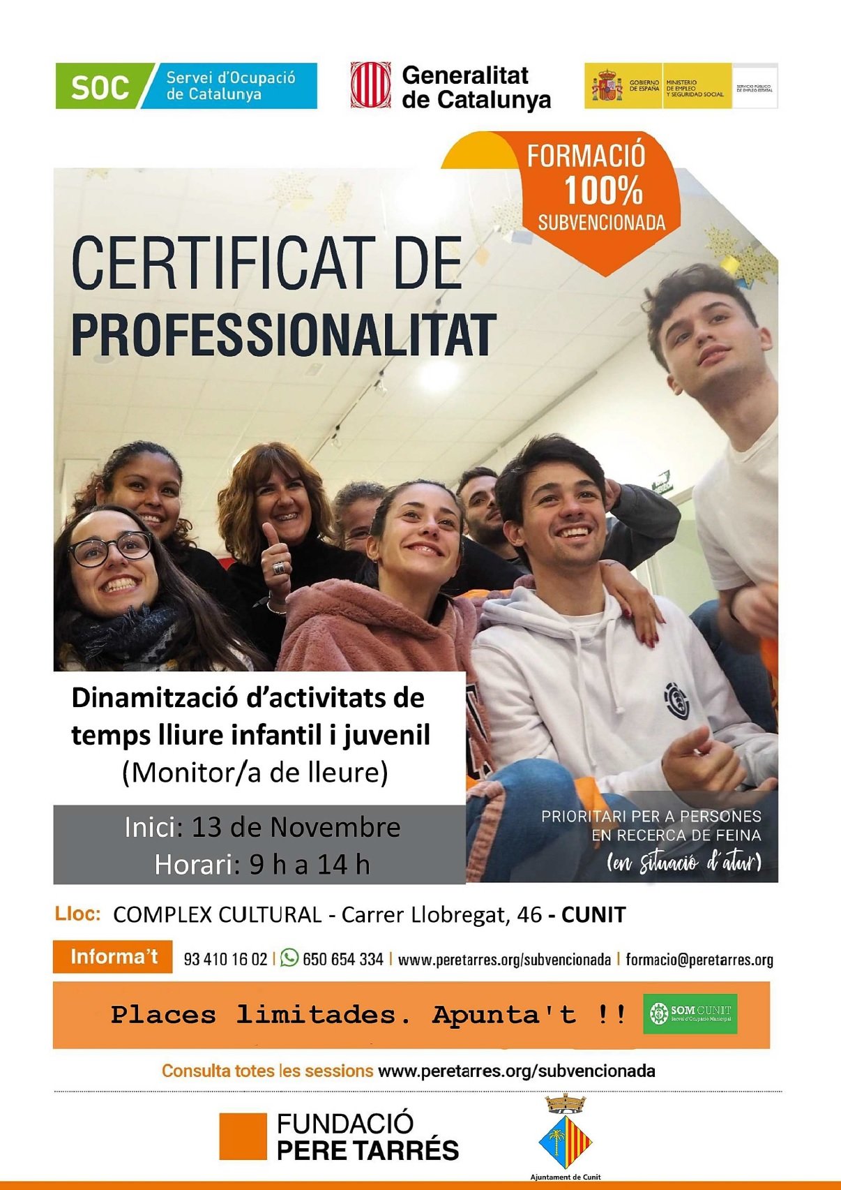 Apunta’t al CP de Monitor/a de lleure!