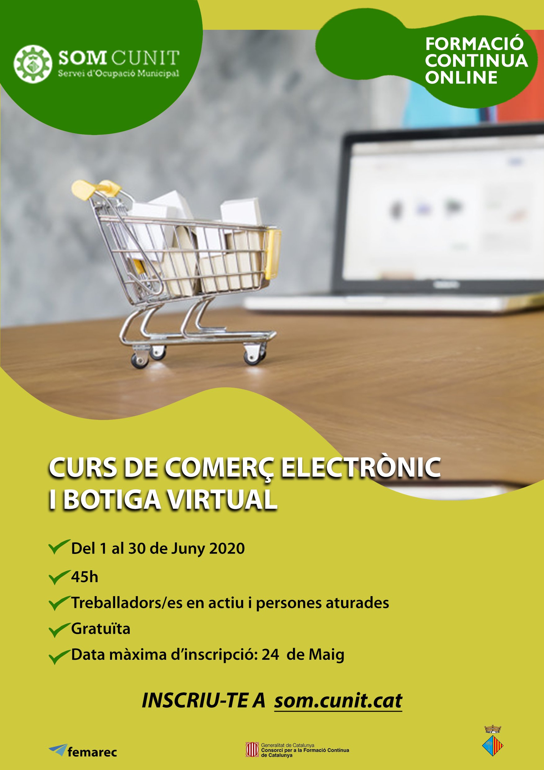 Obert el període d’inscripció de: Comerç electrònic i botiga virtual (45h)