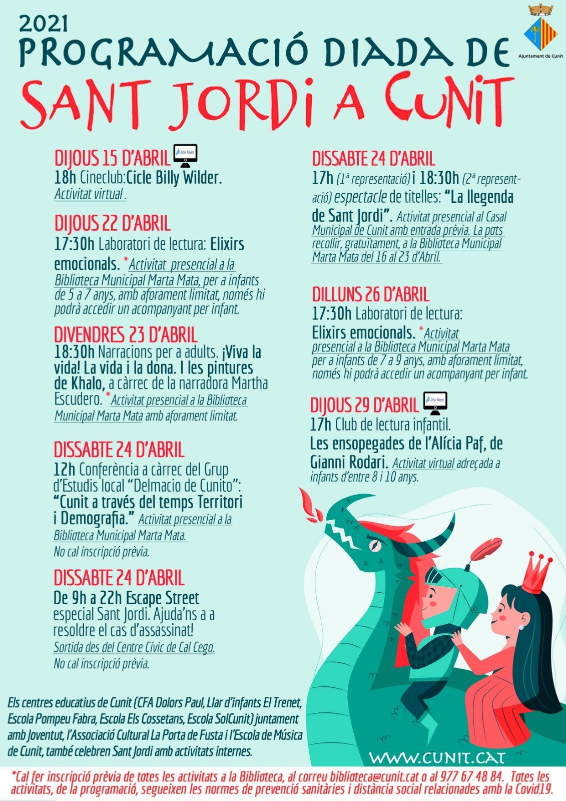 Tot a punt a Cunit per Sant Jordi 2021