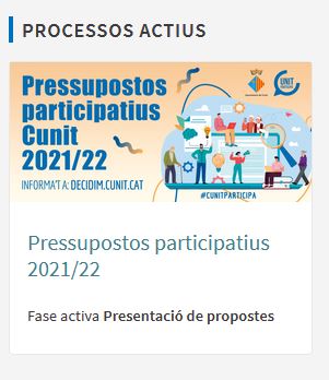 Darrers dies per presentar propostes als Pressupostos Participatius