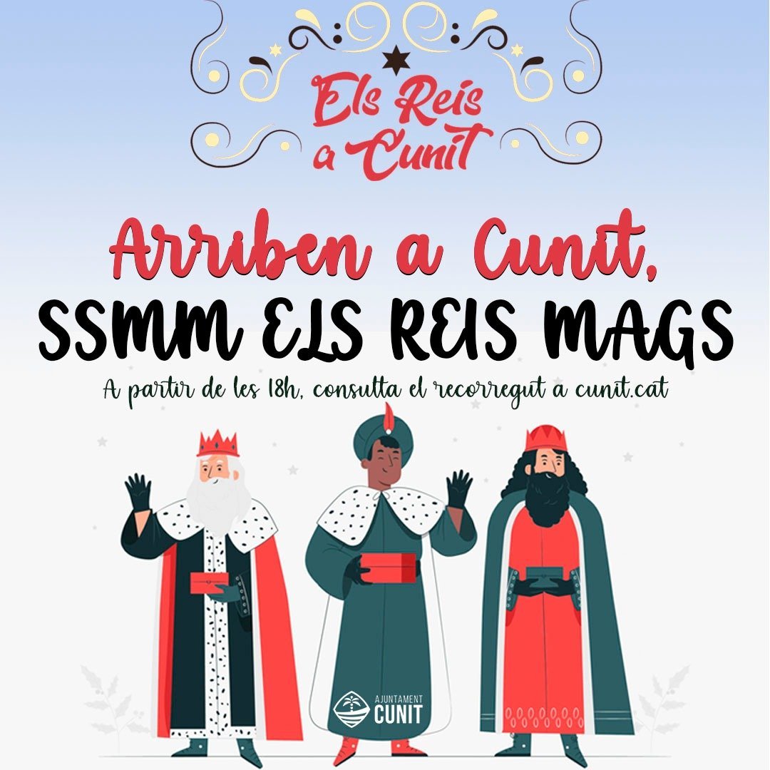 Cunit farà Cavalcada de Reis pel centre del municipi en dos recorreguts consecutius