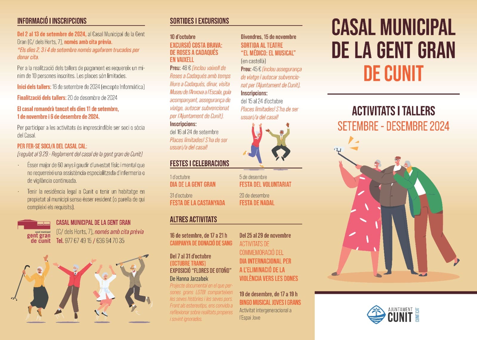 S’obren les inscripcions a les activitats del Casal Municipal de la Gent Gran per al nou curs