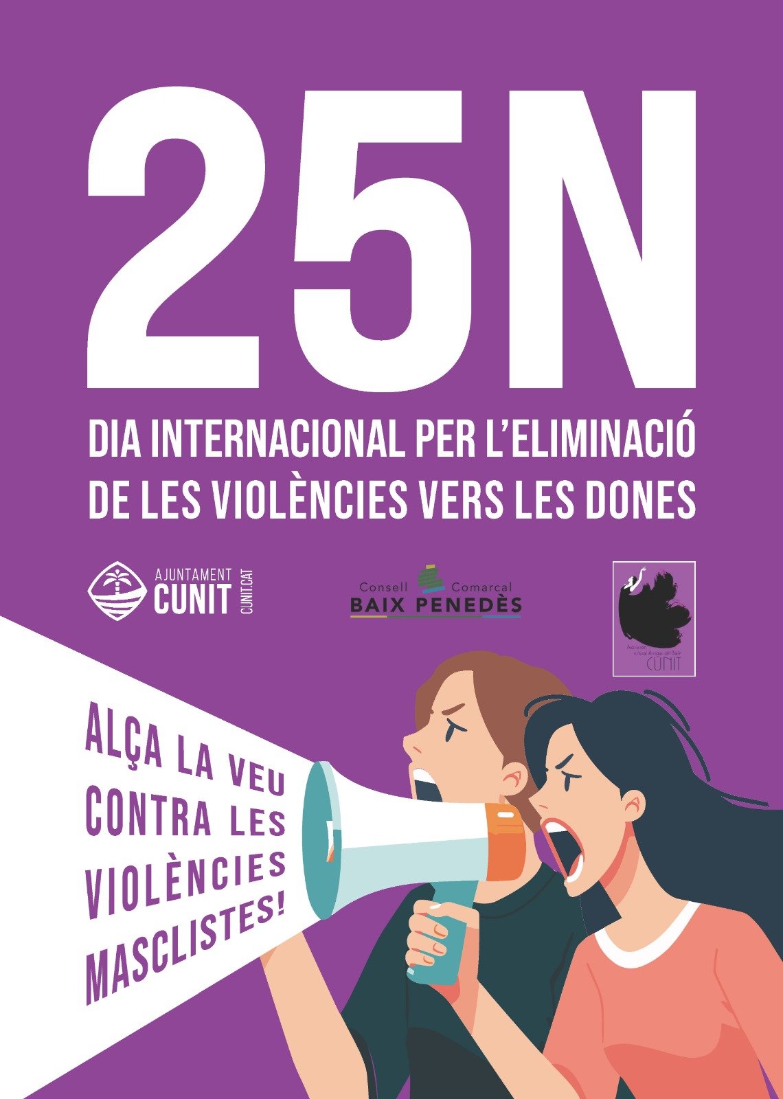 Cunit alça la veu contra les violències masclistes: programa d’activitats