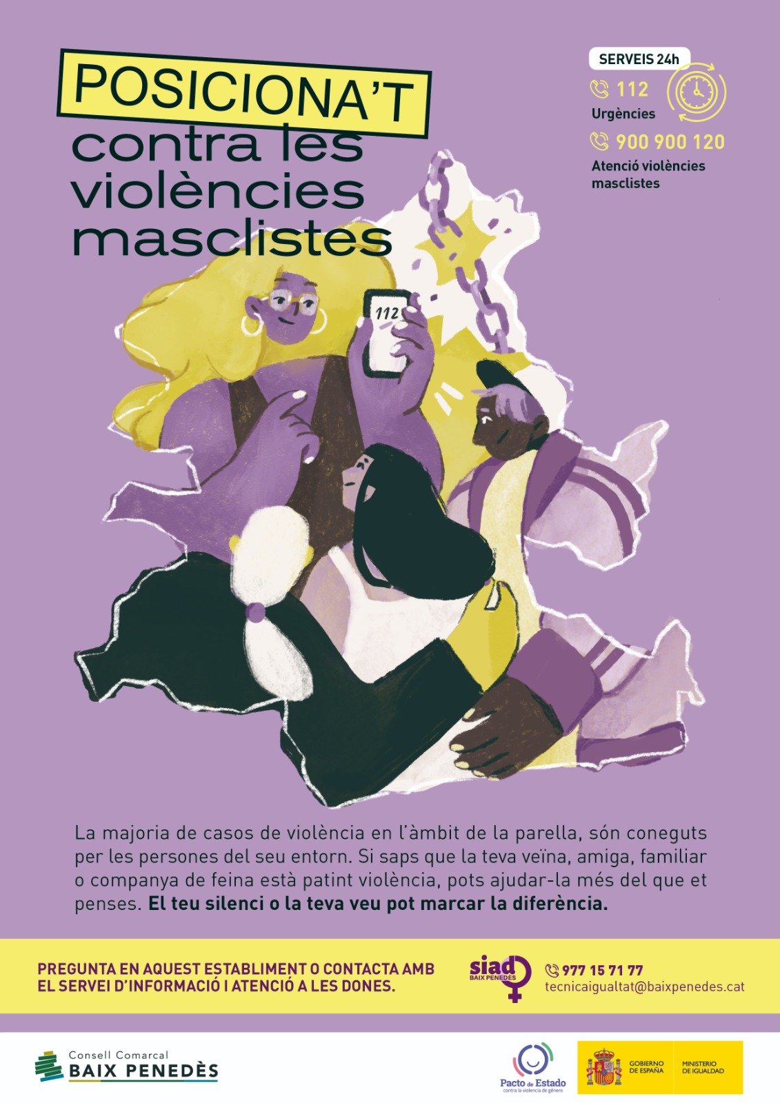 Cunit s’adhereix a la campanya “Posiciona’t” contra les violències masclistes