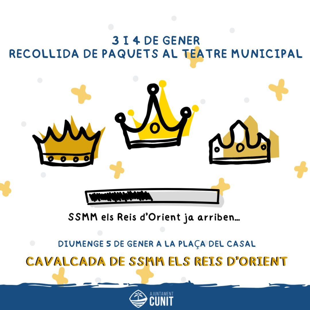 Recollida de paquets al Teatre Municipal i Cavalcada de SSMM els Reis d’Orient
