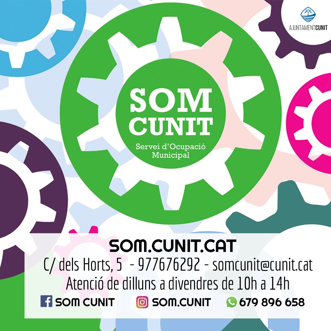El SOM Cunit t’ajuda a trobar feina i formar-te!