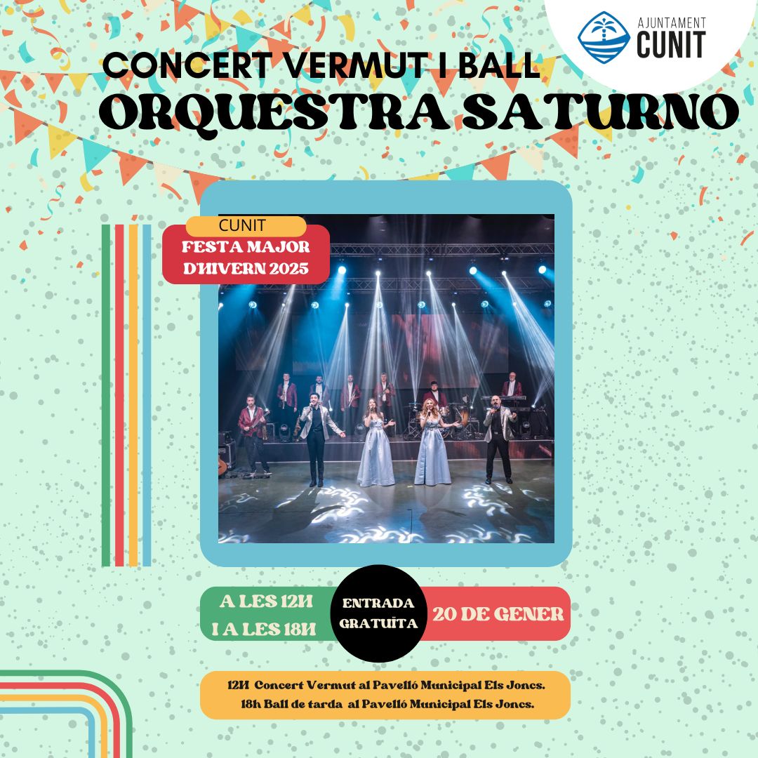 Concert Vermut i ball amb l’Orquestra Saturno a la Festa Major d’Hivern de Cunit
