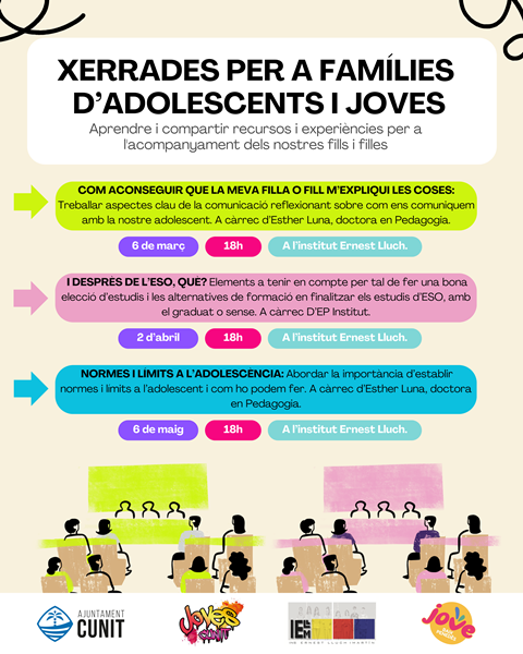 Cicle de xerrades adreçades a famílies d’adolescents i joves