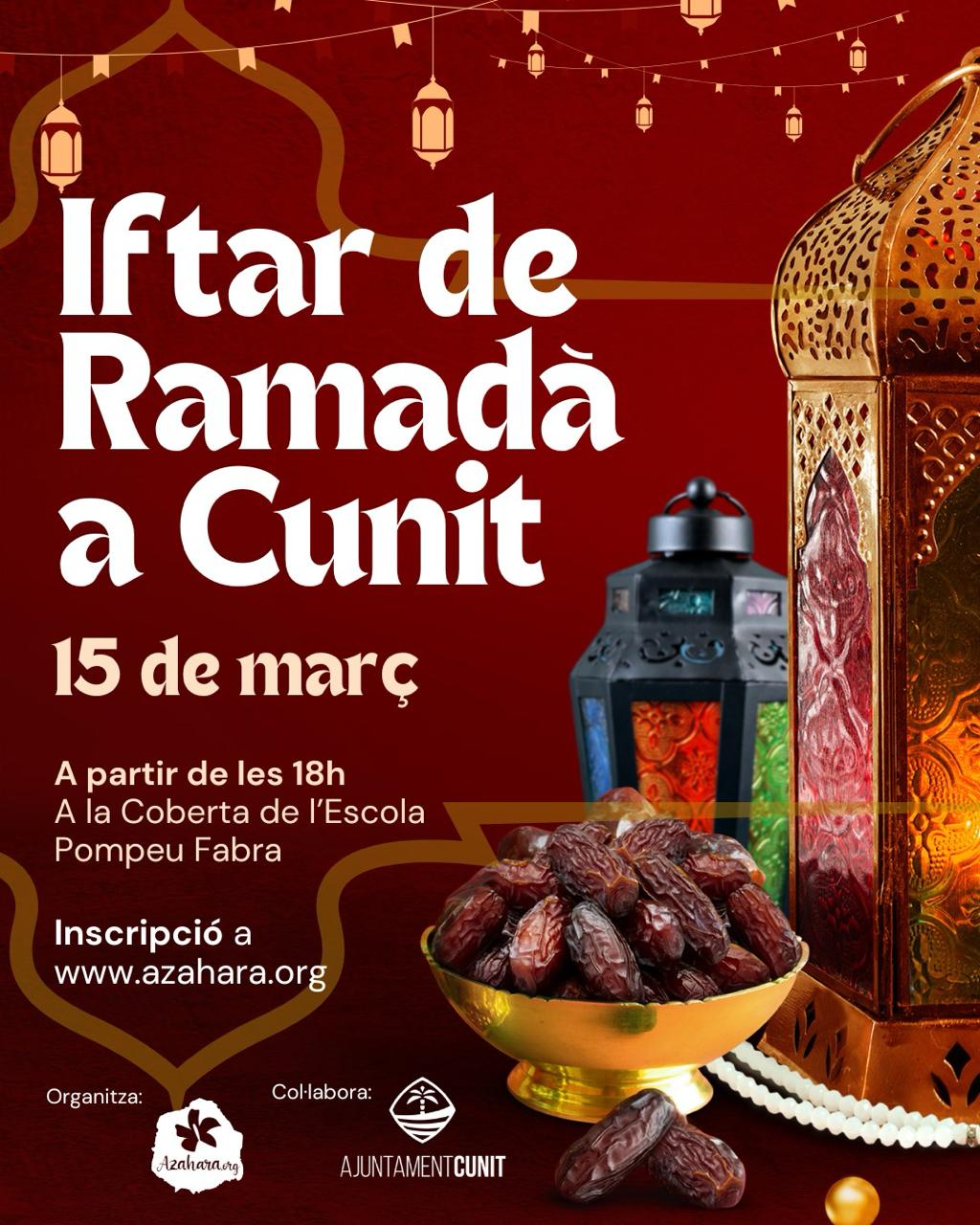 S’organitza la 3a edició de l’iftar comunitari de Ramadà a Cunit