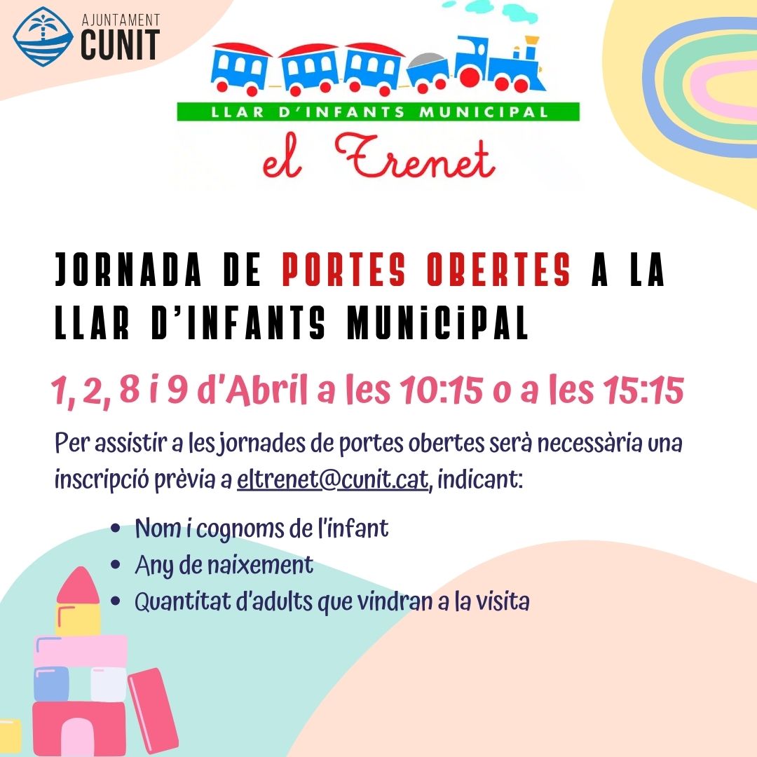 Jornada de portes obertes a la Llar d’Infants Municipal El Trenet
