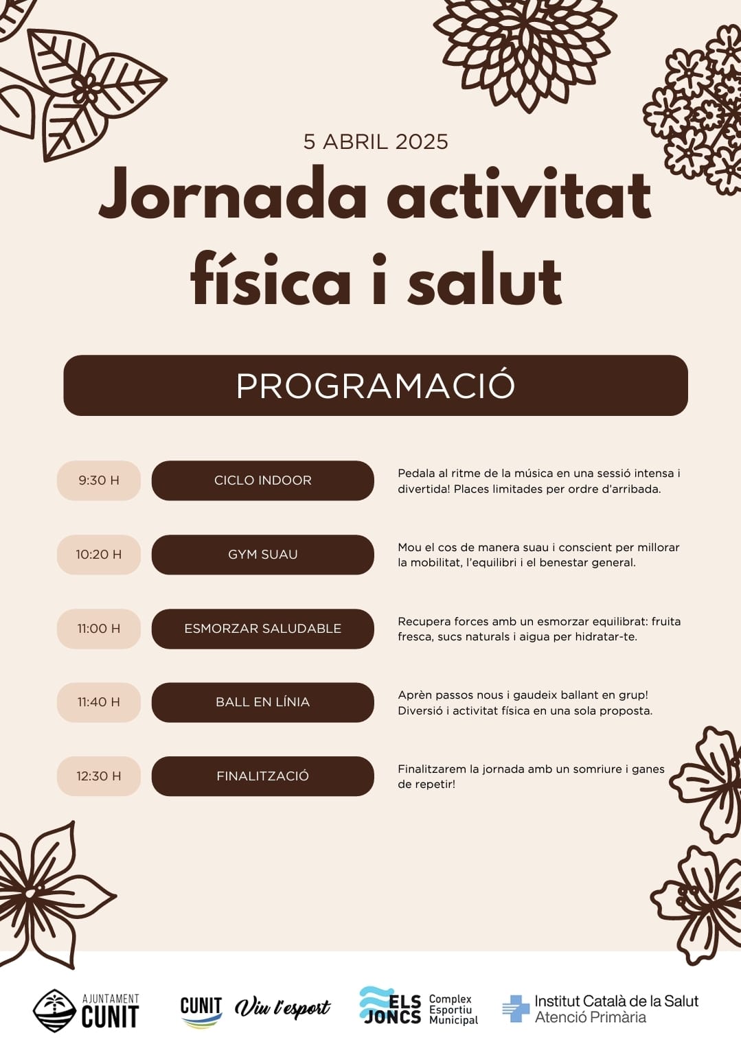 La Jornada d’Activitat Física i Salut torna a Cunit el 5 d’abril