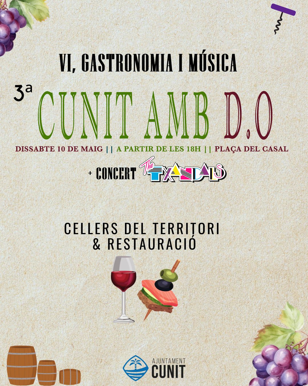 Cunit amb D.O. torna amb vins, tapes i música en directe!