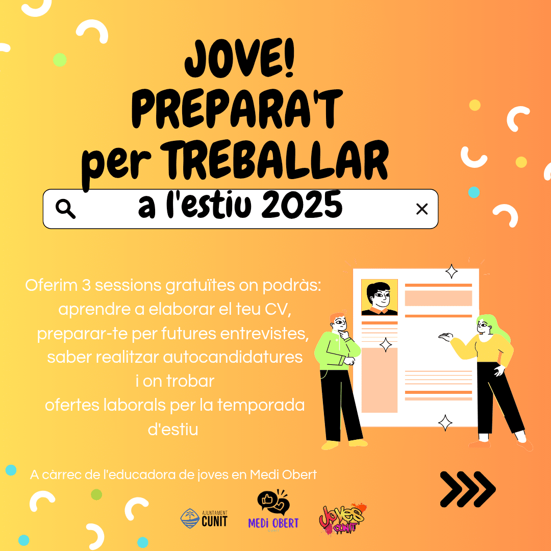 Càpsules formatives per a joves per a la recerca de feina a l’estiu