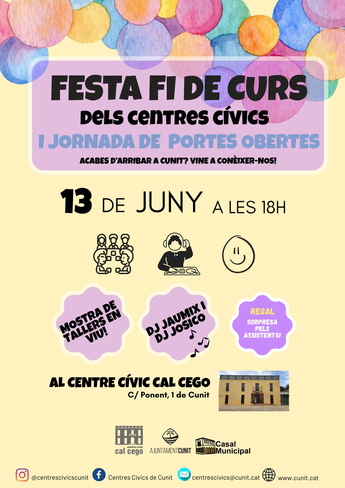 Festa de fi de curs i jornada de portes obertes dels Centres Cívics de Cunit