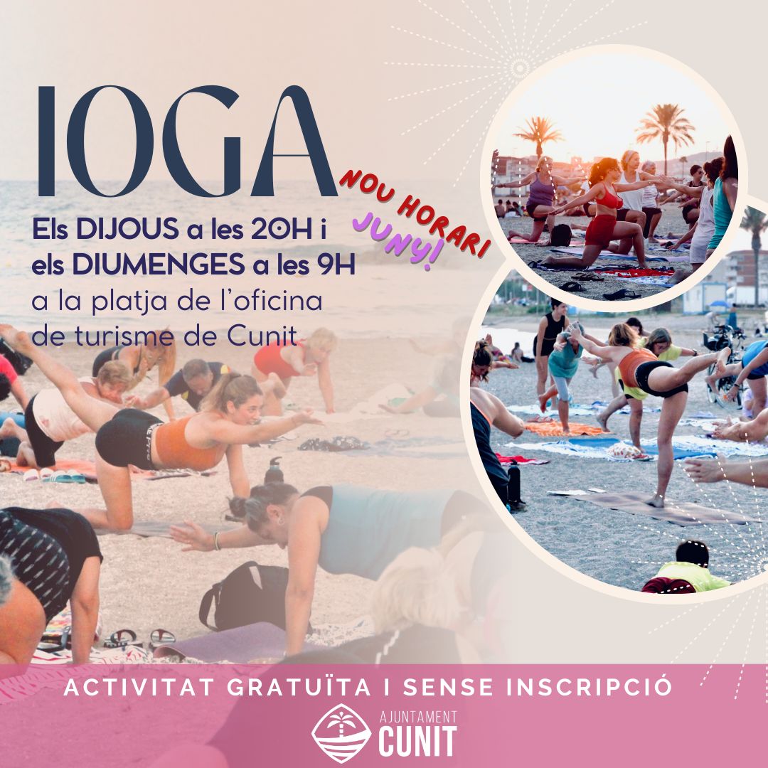 El ioga a la platja amplia horaris aquest juny