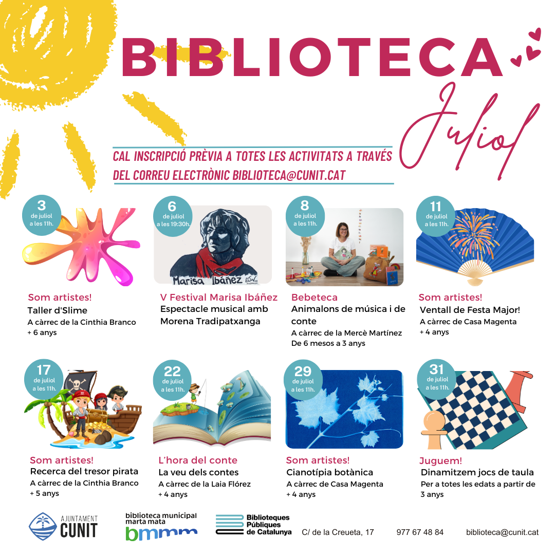 Activitats d’estiu a la Biblioteca de Cunit