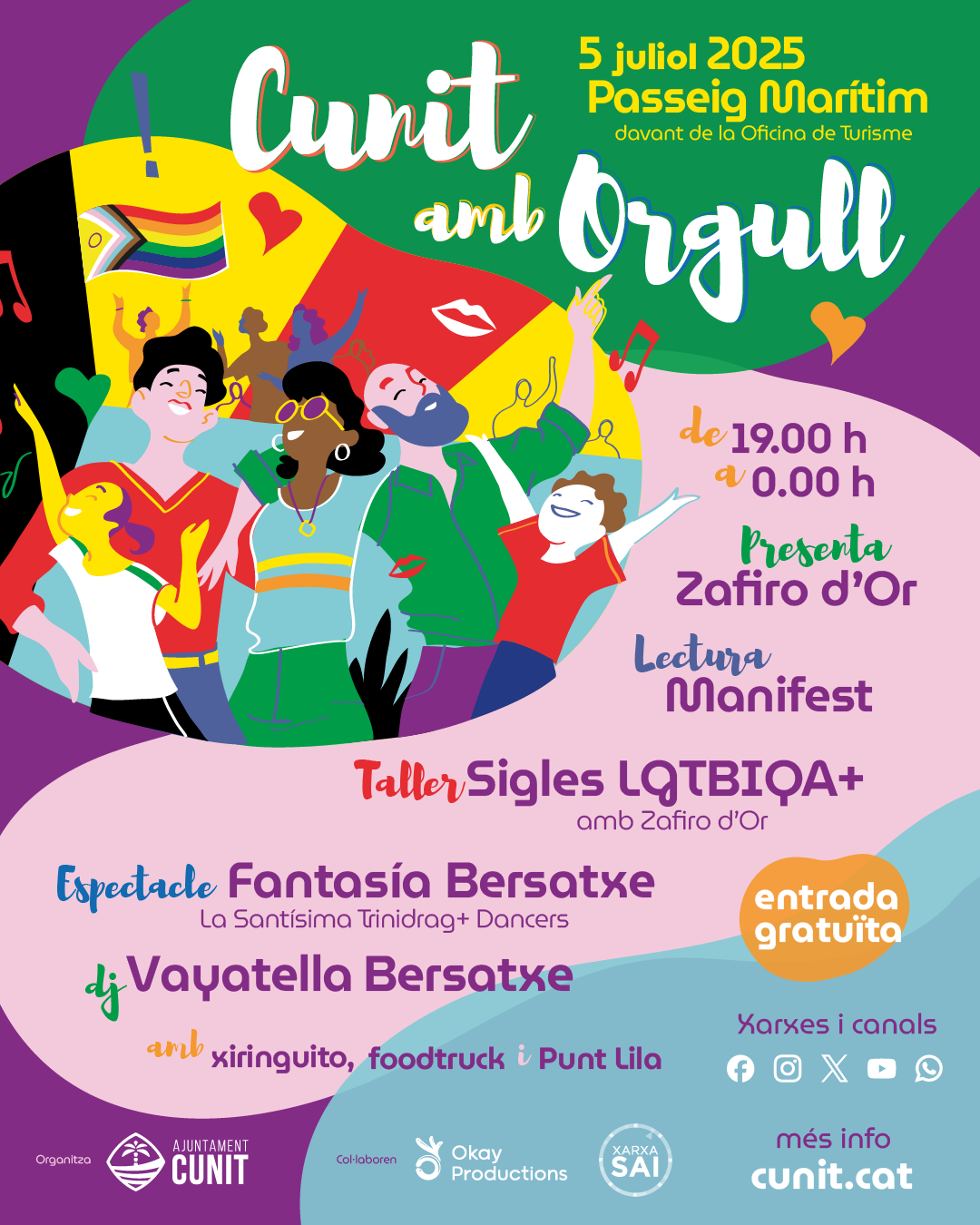 Cunit celebra la diversitat amb una nova edició del “Cunit amb Orgull” el 5 de juliol