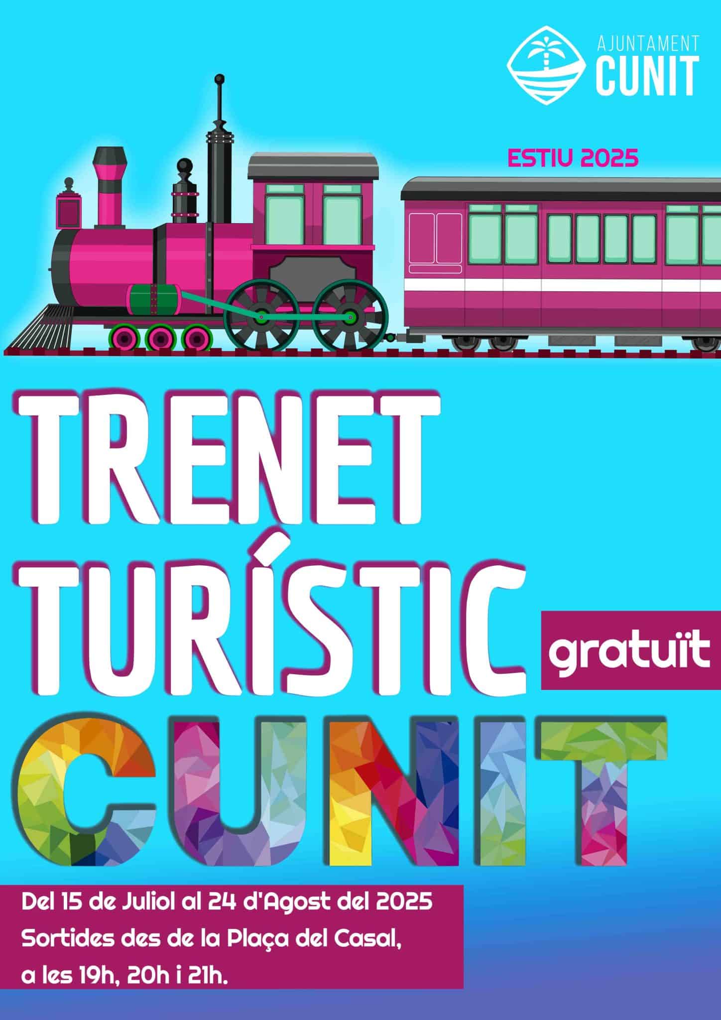 Torna el trenet turístic a Cunit aquest estiu