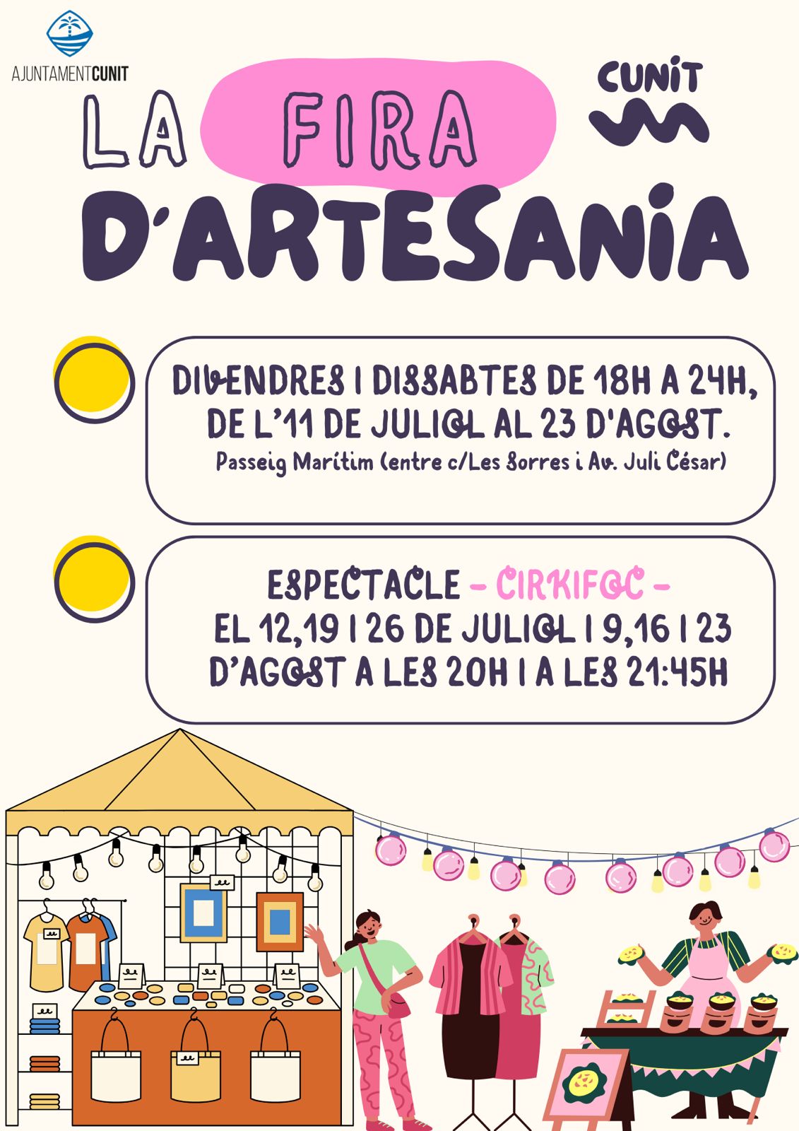 Torna la Fira d’Artesania aquest estiu al Passeig Marítim de Cunit