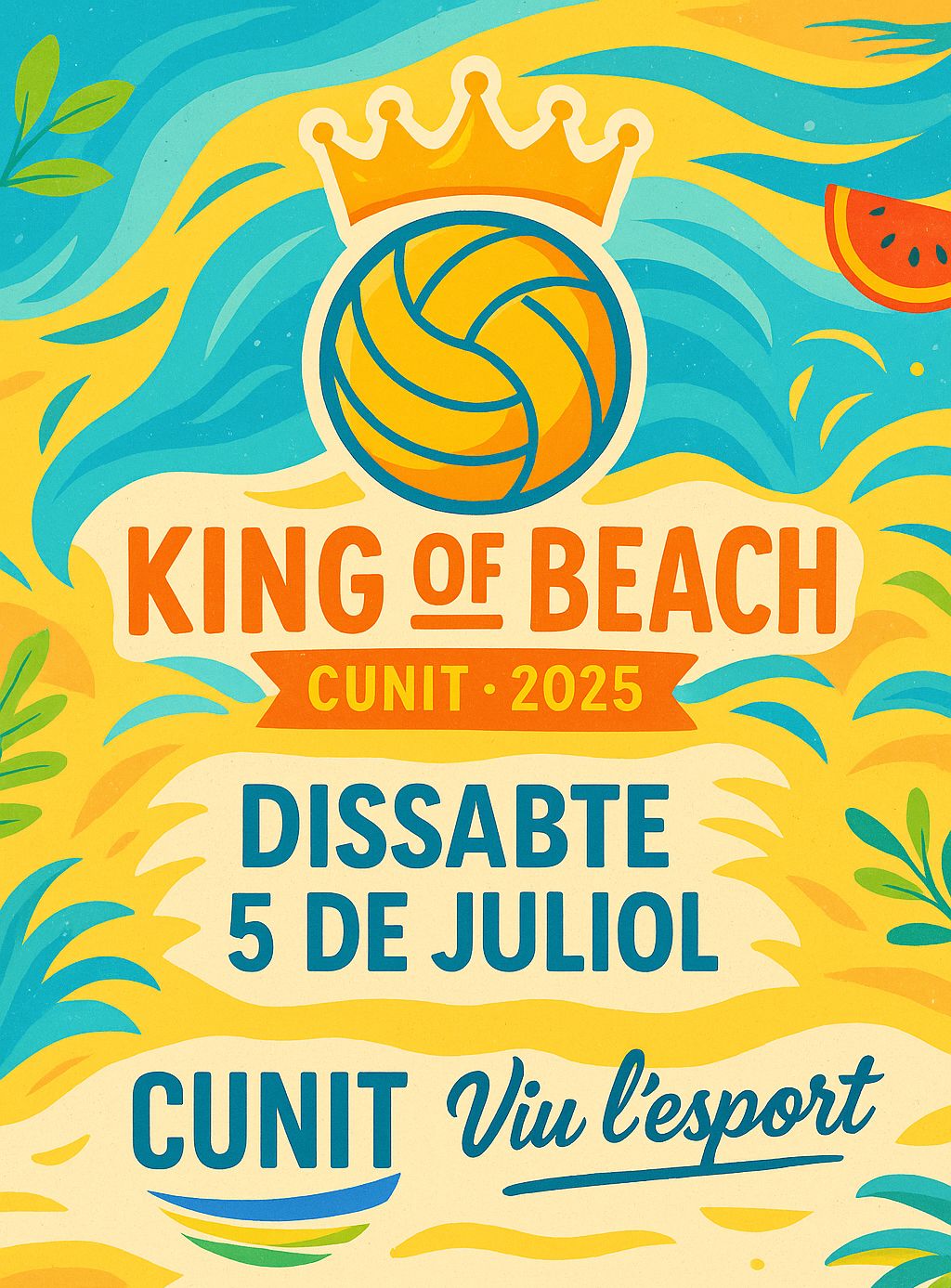 Cunit acull aquest cap de setmana la 2a edició del “King & Queen of the Beach” i la Final del Campionat de Catalunya de Vòlei Platja Menors 2025.