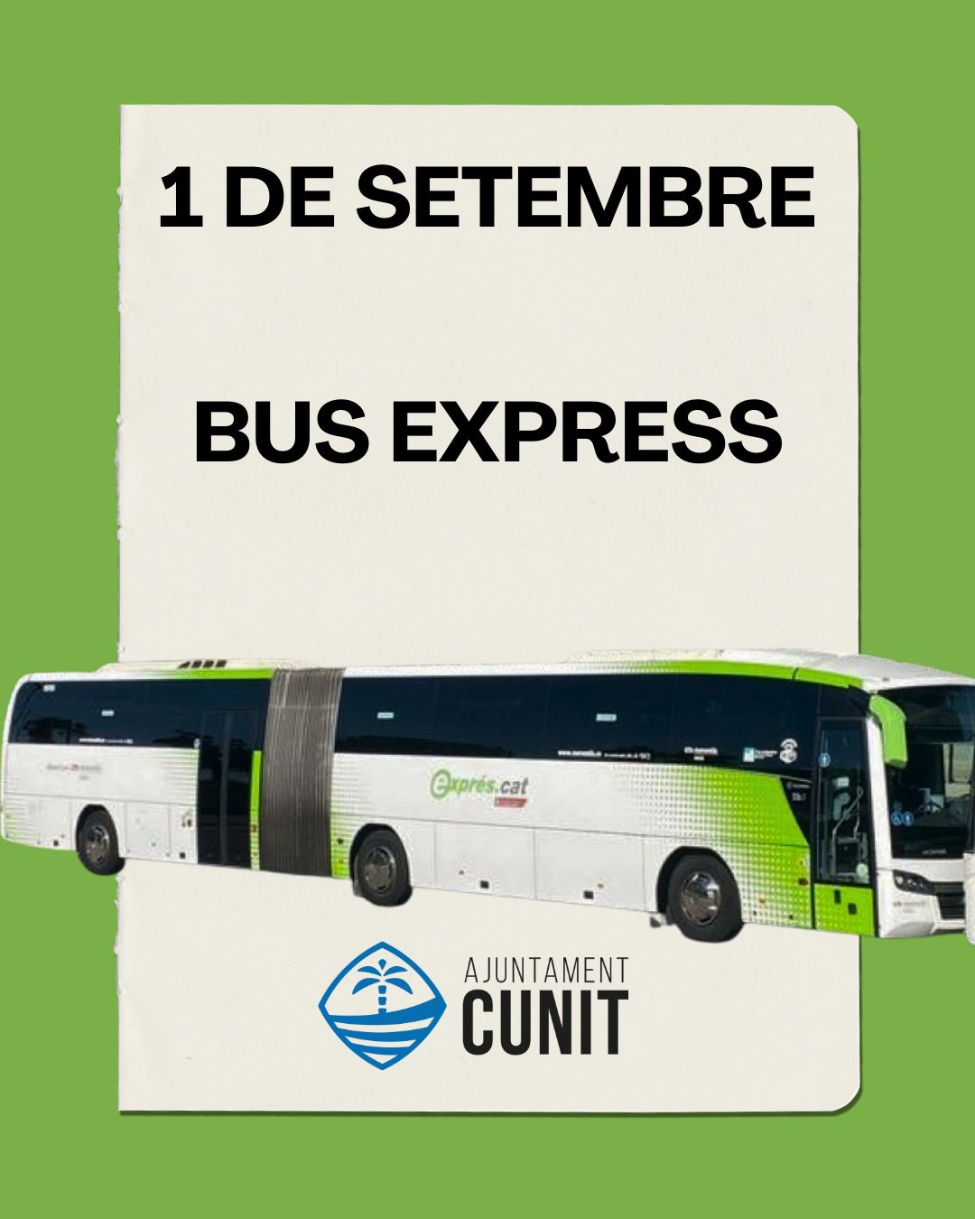 El Bus Express Cunit – Barcelona s’avança i començarà a operar l’1 de setembre