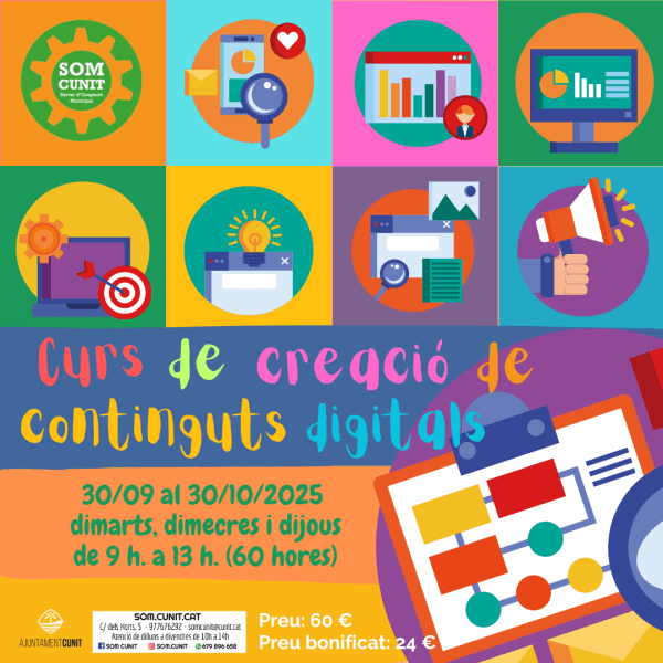 Som Cunit ofereix un curs d’informàtica per aprendre a gestionar continguts digitals