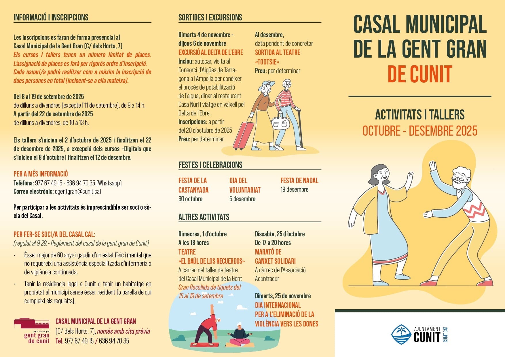 El Casal Municipal de la Gent Gran inicia el nou curs