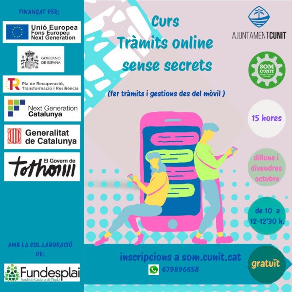 Nou curs gratuït a Cunit per millorar les competències digitals amb el mòbil