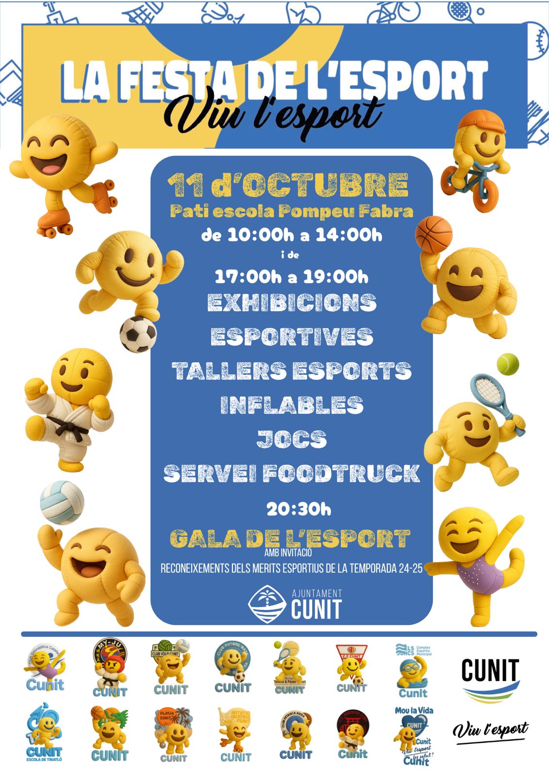 Cunit celebra la 3a Festa de l’Esport amb una jornada plena d’activitats, reconeixements i convivència