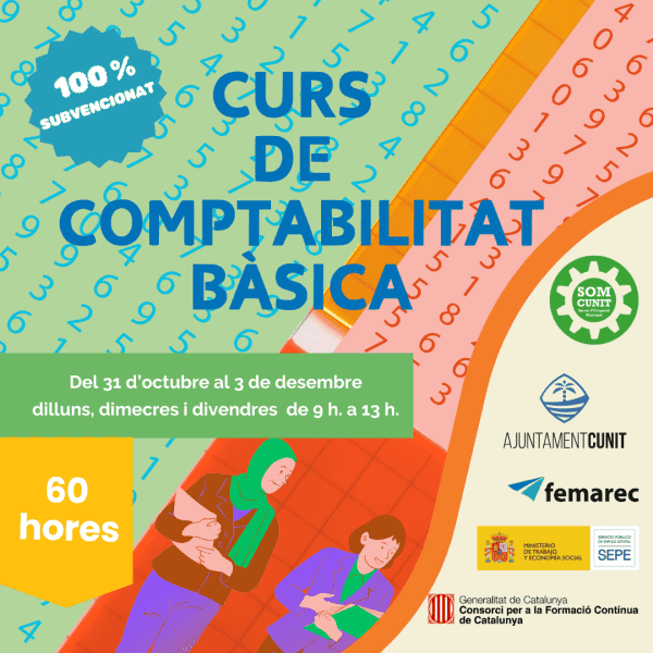 El Som Cunit impulsa un curs de comptabilitat bàsica per millorar les competències professionals