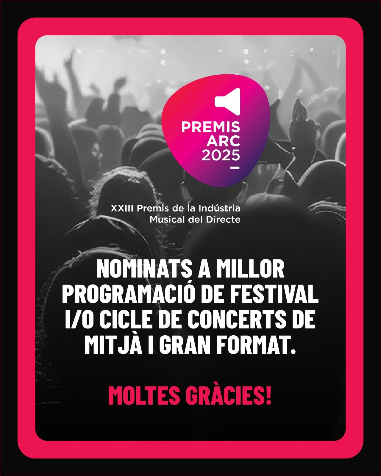 Cunit Music Festival, nominat als Premis ARC que atorga la indústria musical del directe a Catalunya