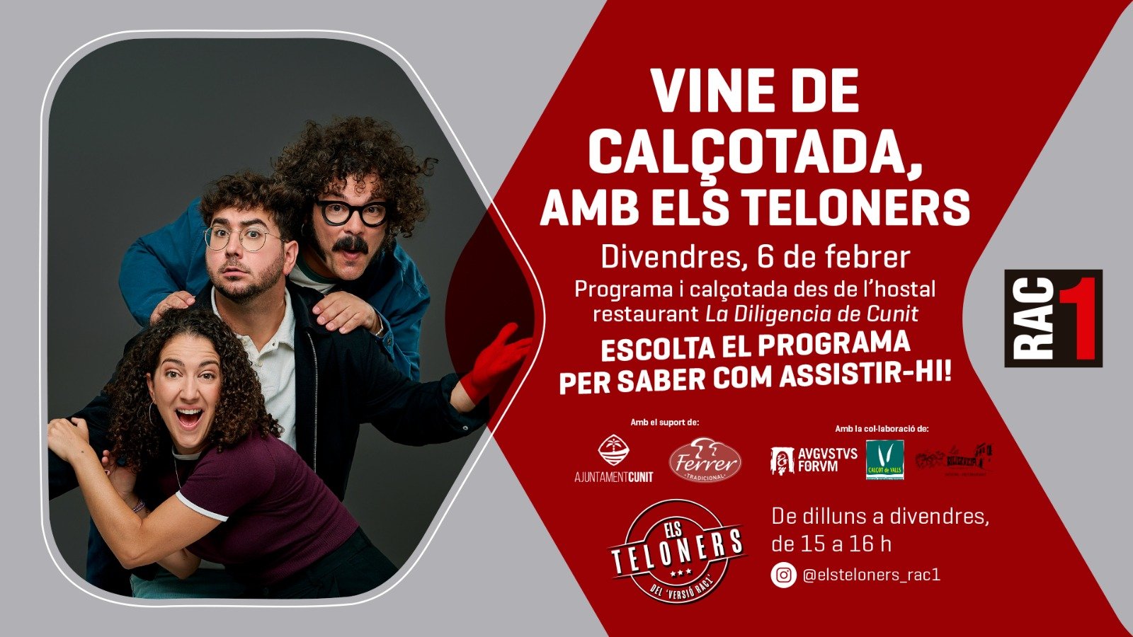 Cunit acull una calçotada especial d’‘Els Teloners’ de RAC1 en directe