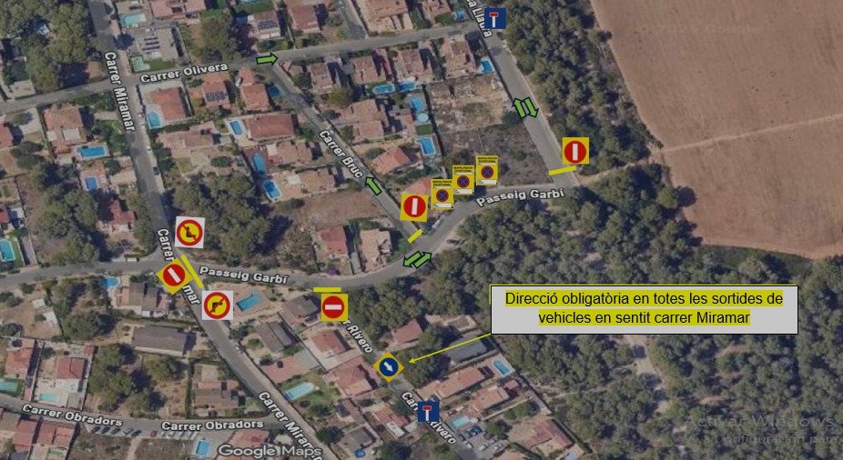 Afectacions trànsit per les obres de la nova canalització d’aigua potable al Pss Garbí