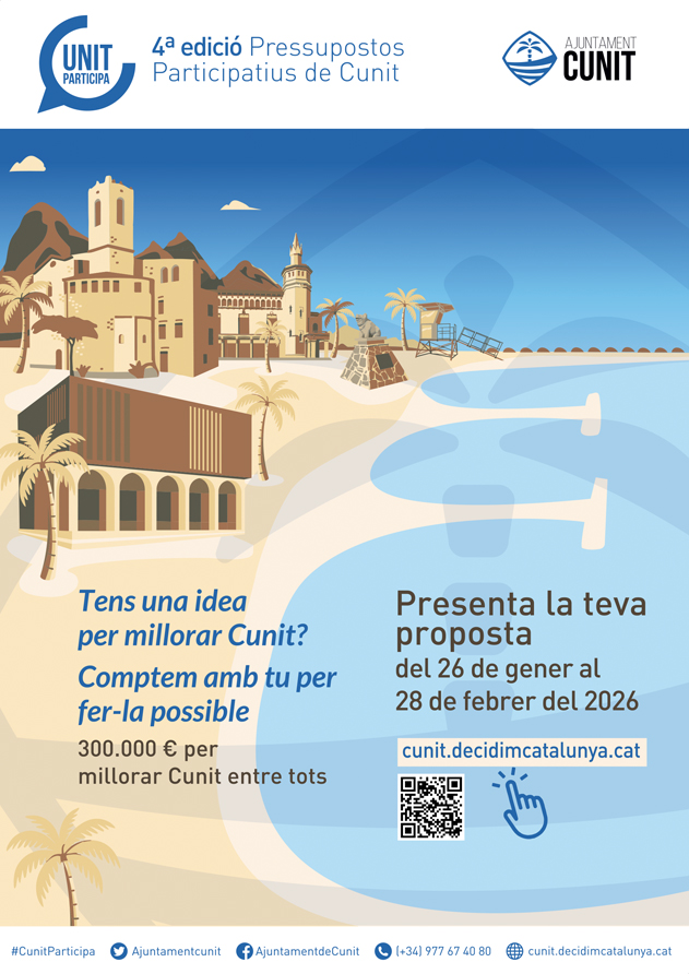 Últims dies per presentar propostes als Pressupostos participatius de Cunit